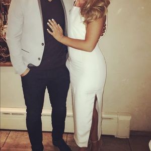 Misha collection white midi backless dress size XS